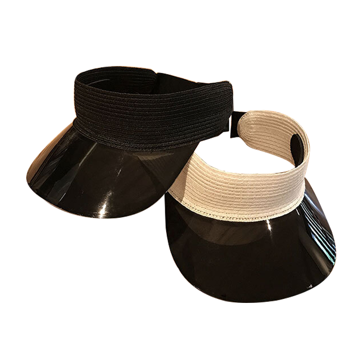 Foldable transparent PVC sun visor cap hat
