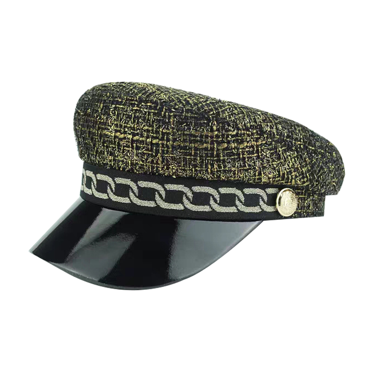 Fashion beret hat with sun visor cap